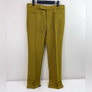 Anthropologie Cartonnier Wool Mustard Crop Pants Size 8